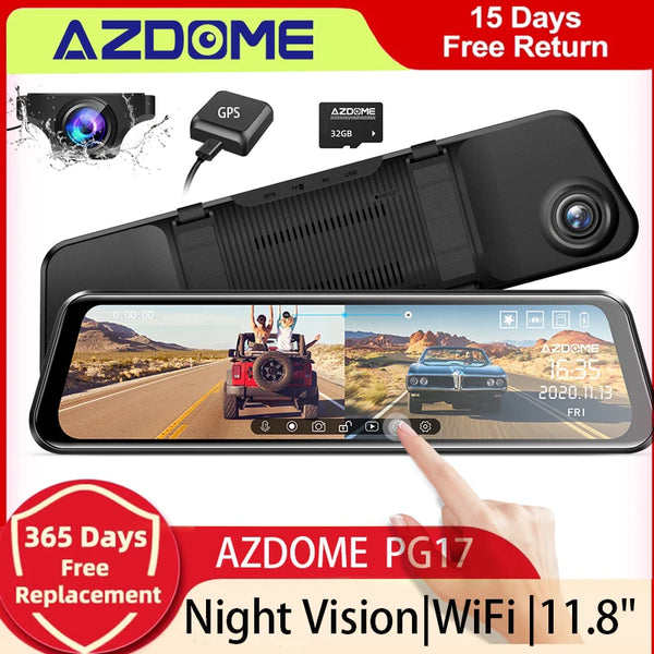 Mirror Dash Cam 1080P FHD Car Dvr Dual Camera Night Vision G-Sensor Parking Mode With GPS Camera for Vehicle