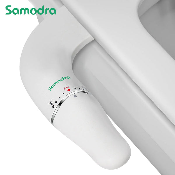 Ultra Slim Bidet Attachment for Toilet Seat - Dual Nozzle, Adjustable Water Pressure, Non-Electric Ass Sprayer